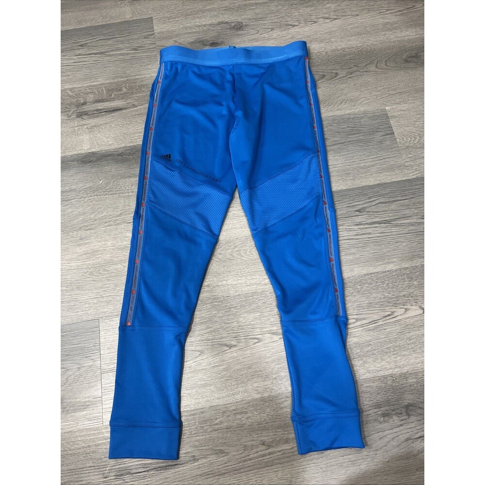 Adidas Stella McCartney Parley Blue Leggings Pants Mesh Tight High Rise Size Me